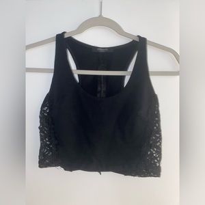 NWOT black crop top